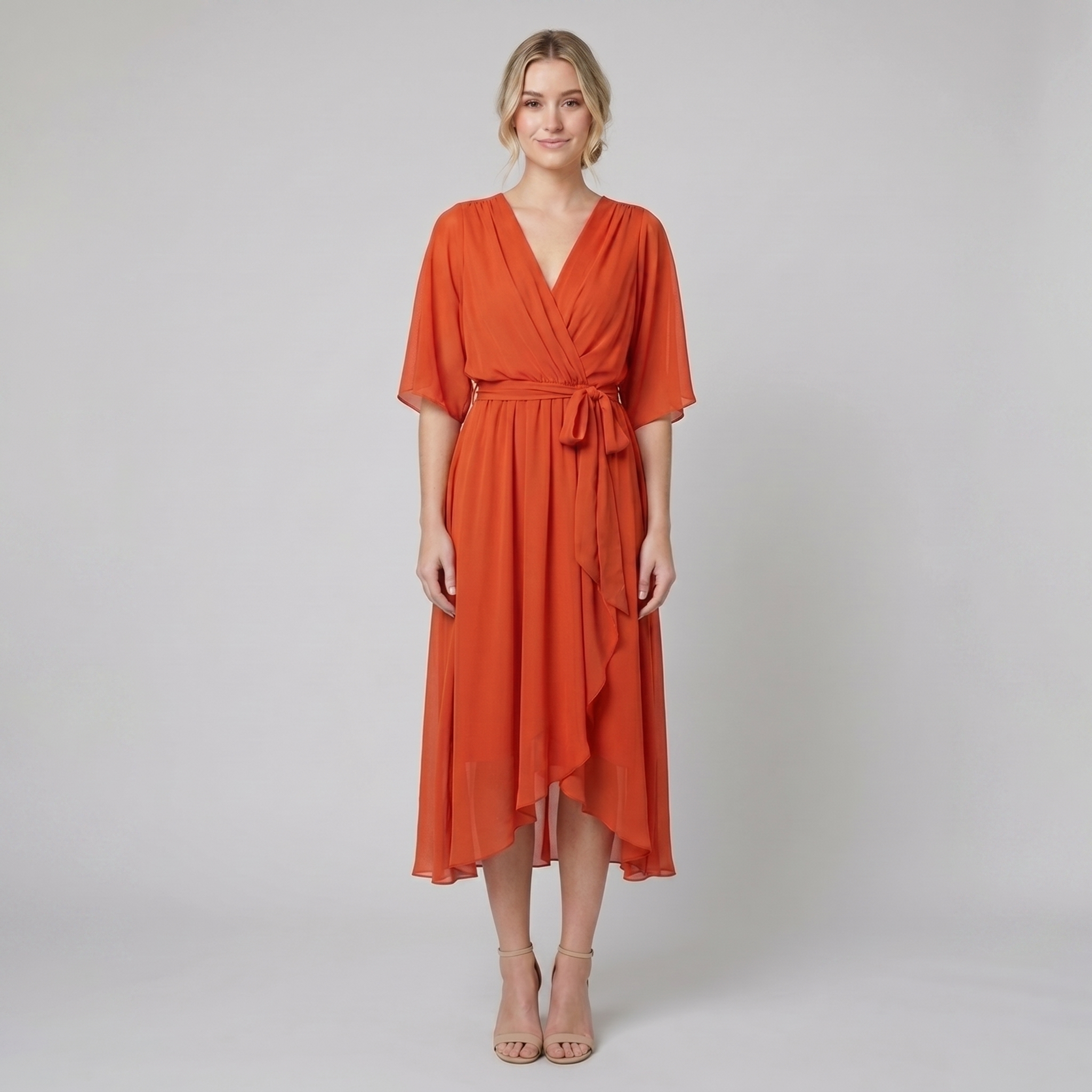 Gina Elegant Dress | Flowy Silhouette, Lightweight Fabric for Wedding Guests and Summer Events 9