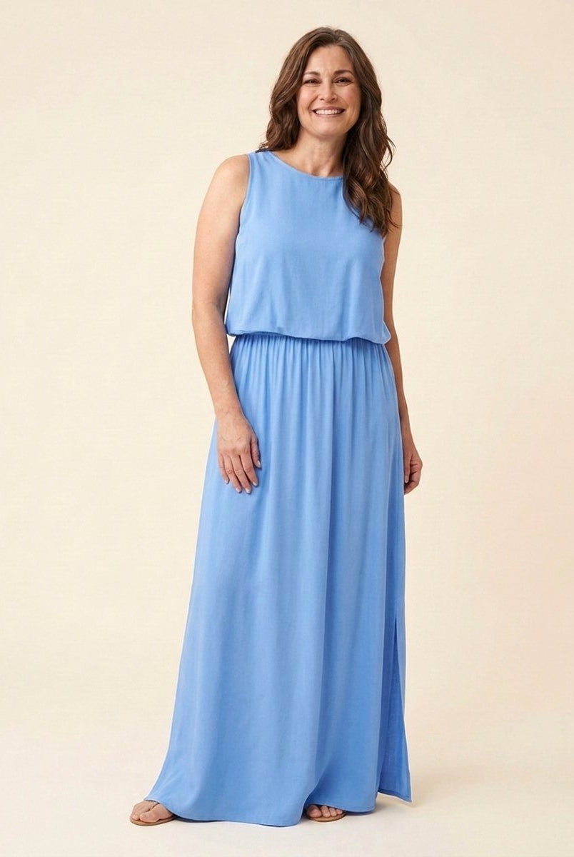 Gina Maxi Dress | Cotton Blend, Sleeveless Summer Dress 2