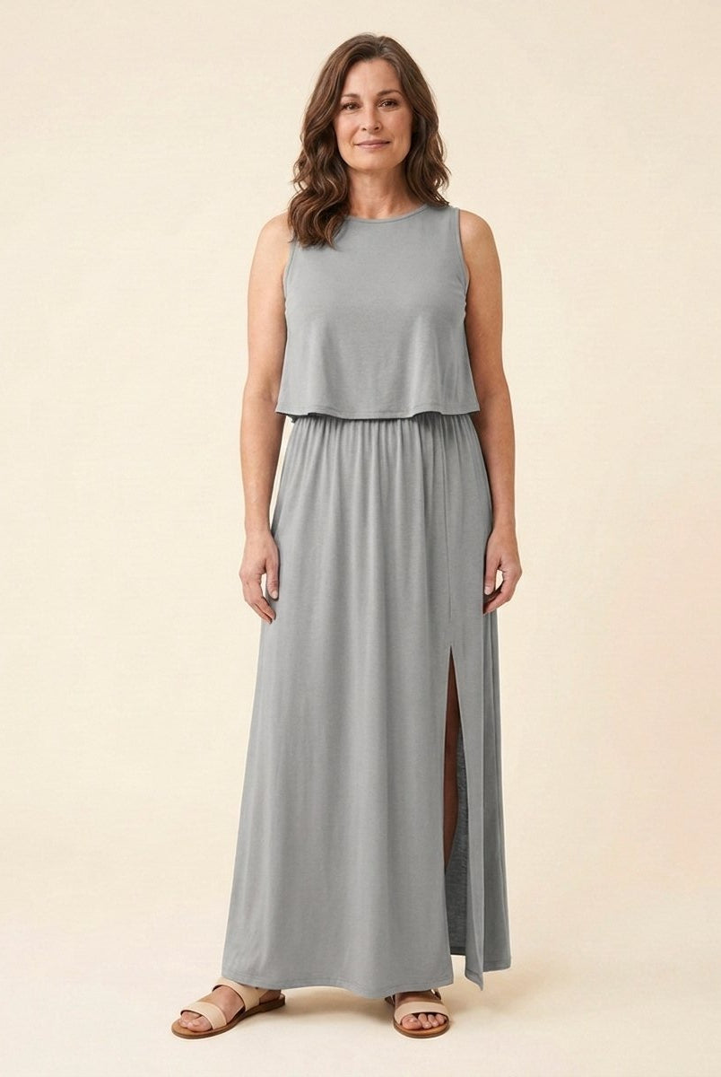 Gina Maxi Dress | Cotton Blend, Sleeveless Summer Dress 3