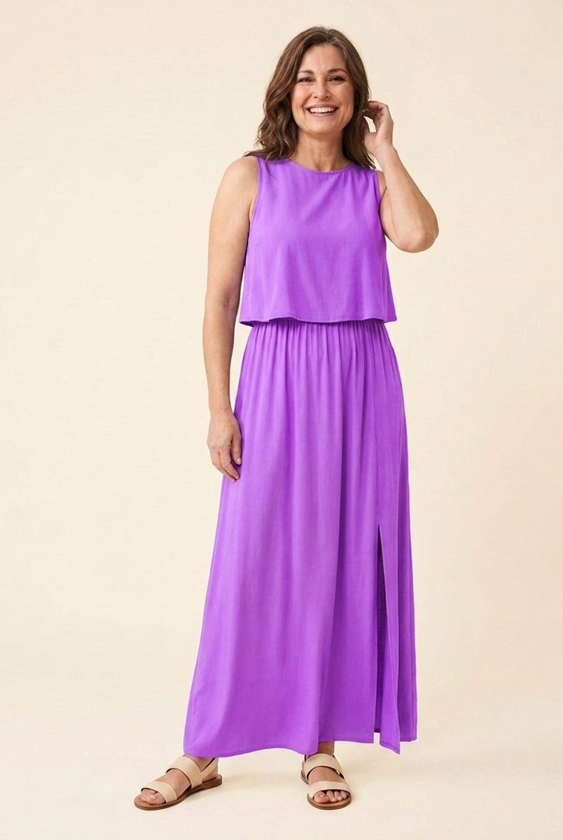 Gina Maxi Dress | Cotton Blend, Sleeveless Summer Dress 5