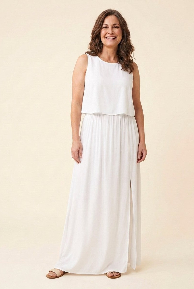 Gina Maxi Dress | Cotton Blend, Sleeveless Summer Dress 8