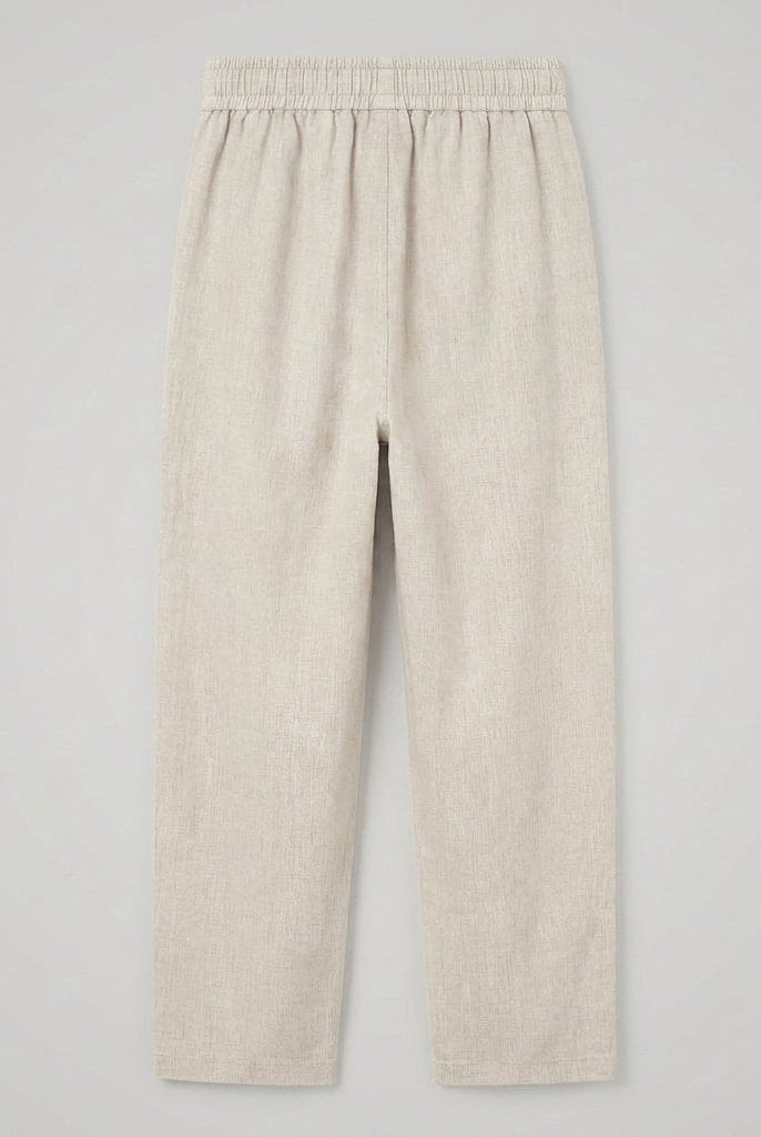 Haru Cropped Trousers | Cotton-Linen Blend, Wide Leg Cropped Pants for Women 5