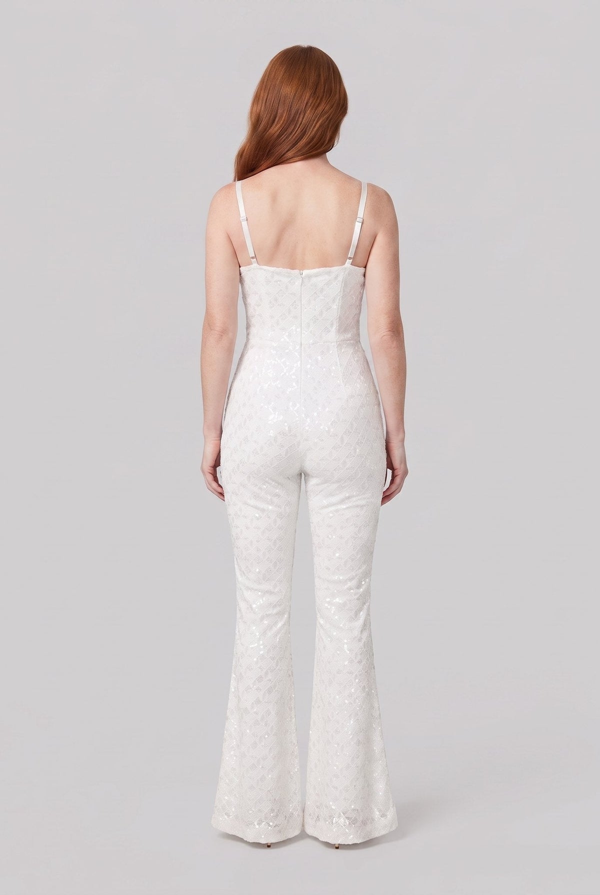 Haven Velvet Jumpsuit | White Sequin Detail, Corseted Fit 3