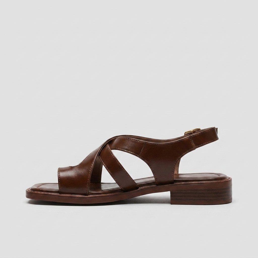 Ivy Cross Sandals for Women | Italian Leather, Orthopedic Cushioned 2