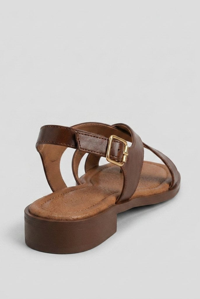 Ivy Cross Sandals for Women | Italian Leather, Orthopedic Cushioned 3