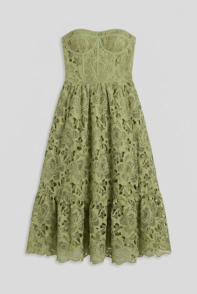 Ivy Midi Dress | Off the Shoulder Floral Embroidered Summer Dress 2