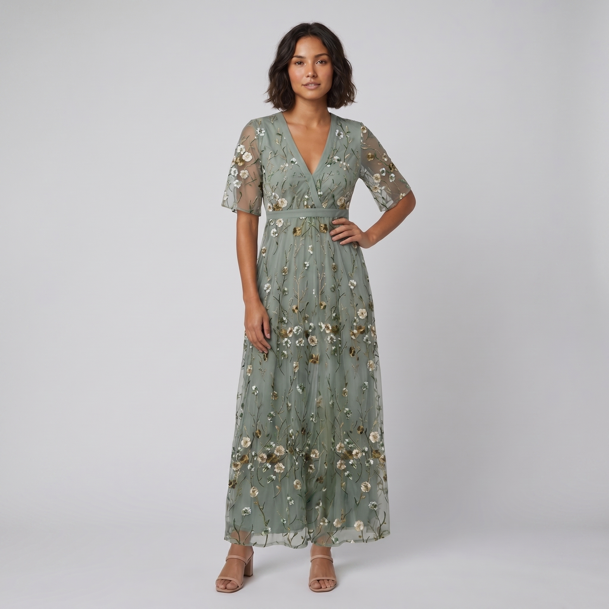 Jade Floral Maxi Dress | Soft Cotton, Tailored Fit Summer Dresses 0