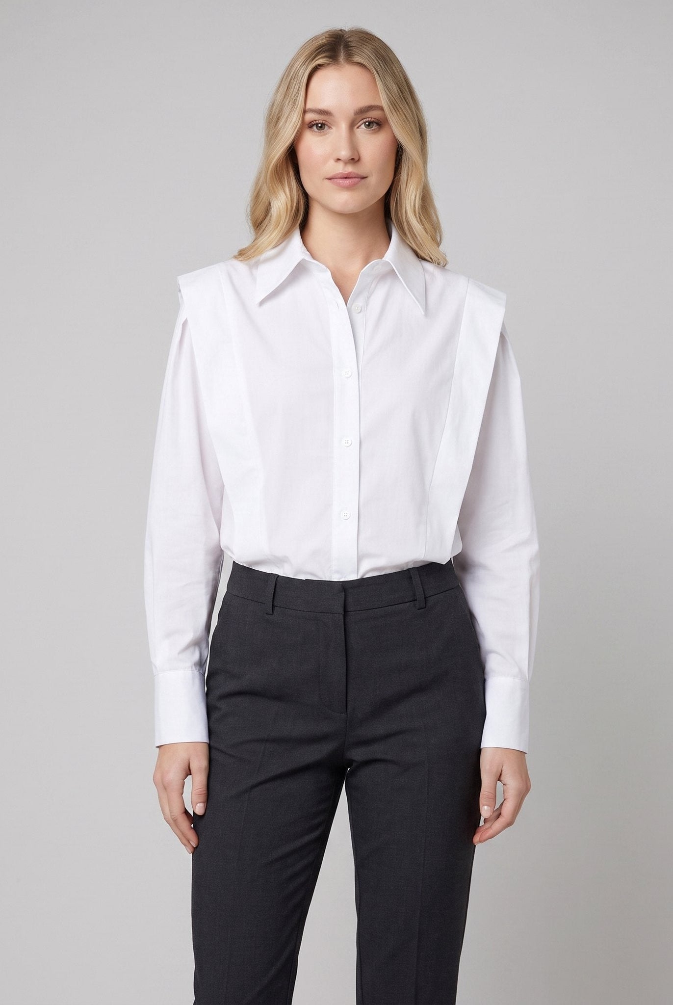 Jara White Blouse | 100% Cotton, Puff Sleeve Top 0