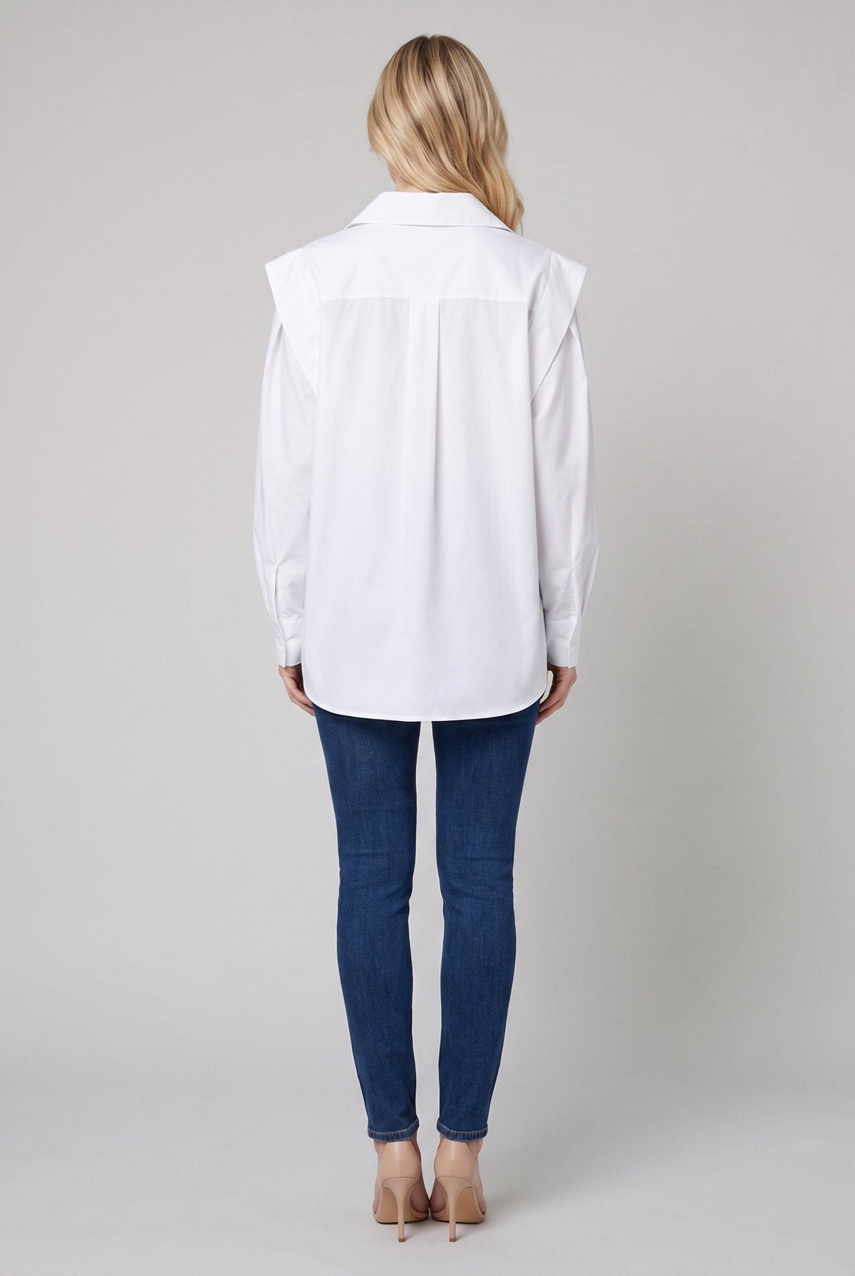 Jara White Blouse | 100% Cotton, Puff Sleeve Top 2