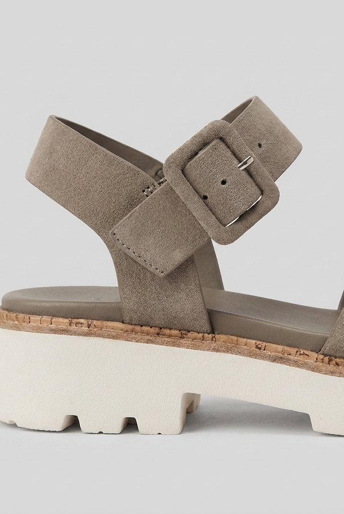 Jovia Black Platform Sandals | Adjustable Buckled Strap, Padded Insole 2