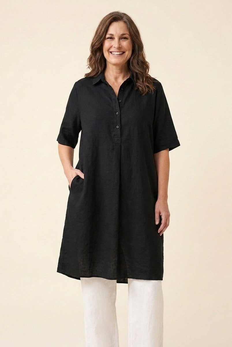 Jovia Women's Dress | Plus Size, Casual Linen Summer Dress 2