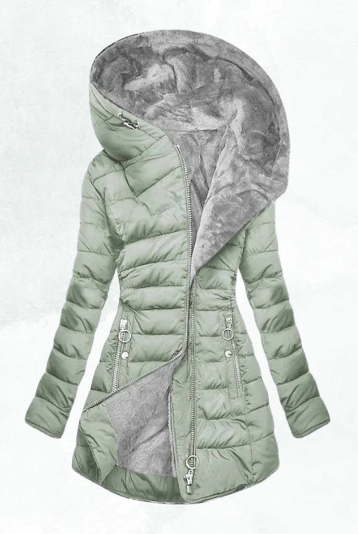 Kate | Women's Hooded Quilted Coat | Fur-Lined 3