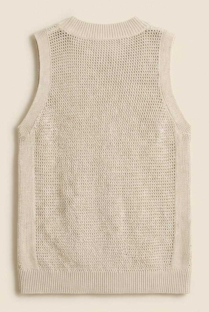 Kira White Tank Top for Women | Soft Knit, Regular Fit 2