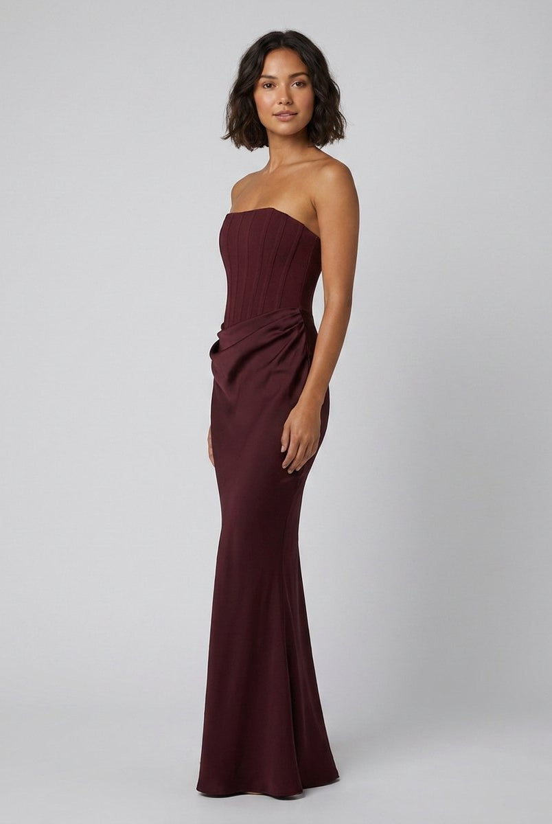 Kora Maxi Dress | Strapless Corset Bodice, Lace-Up Back, Floor-Length 1