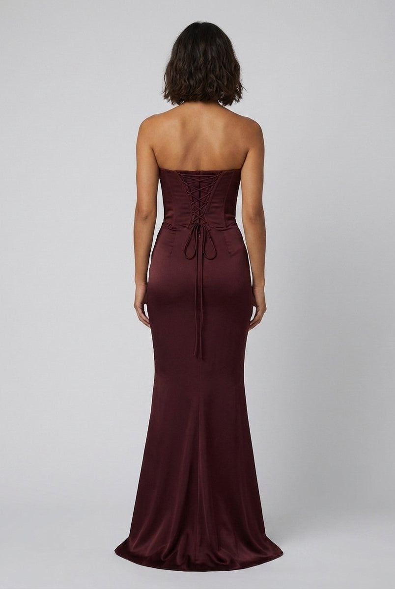 Kora Maxi Dress | Strapless Corset Bodice, Lace-Up Back, Floor-Length 2