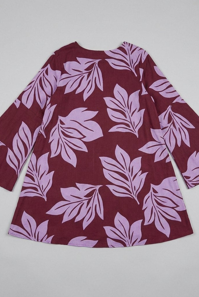 Kora Women's Dress | Bias Cut, Tiered Panels, Long Sleeves 4