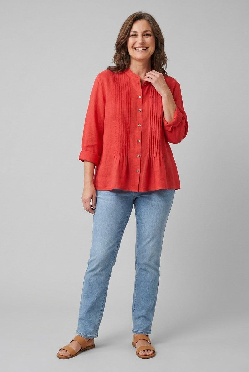 Lina Women's Tunic | Organic Linen, Loose Fit Tunic Top 2