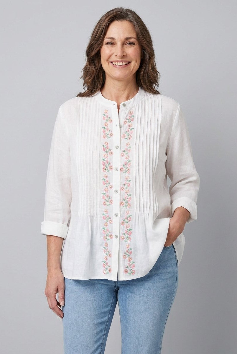 Lina Women's Tunic | Organic Linen, Loose Fit Tunic Top 5
