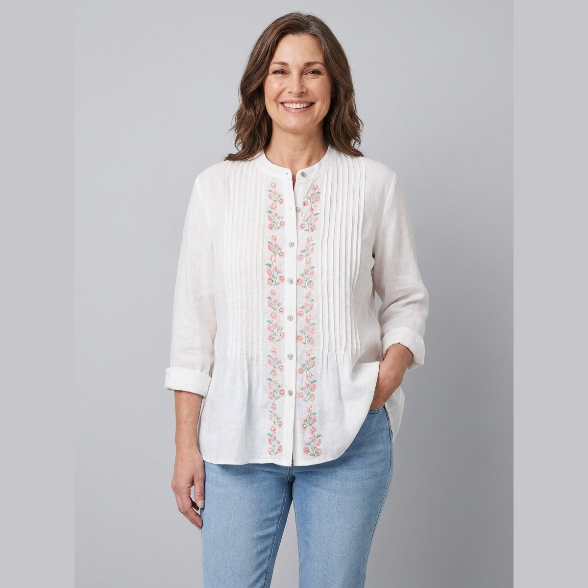 Lina Women's Tunic | Organic Linen, Loose Fit Tunic Top 5