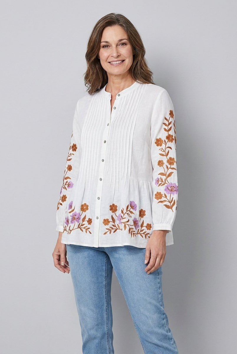 Lina Women's Tunic | Organic Linen, Loose Fit Tunic Top 6