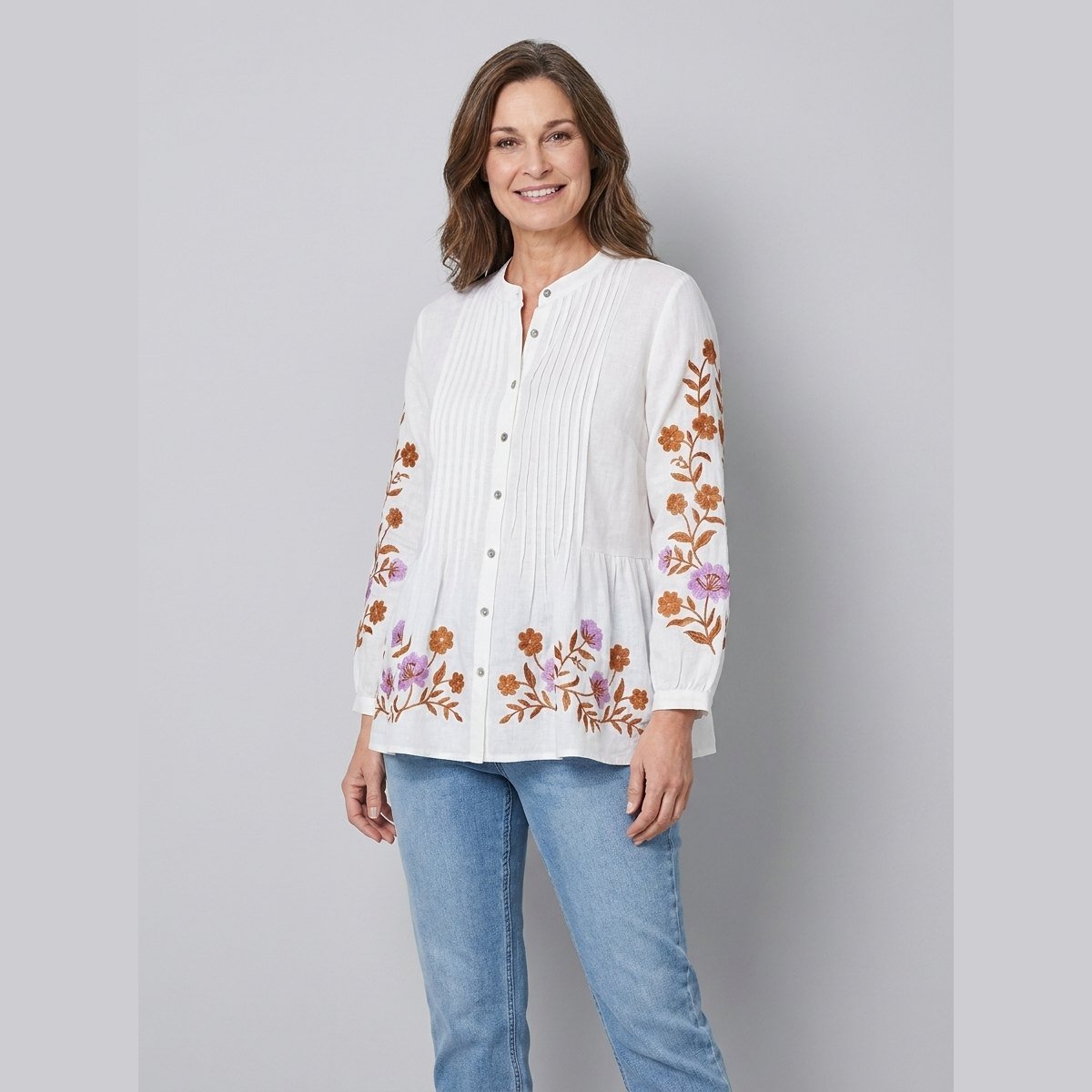 Lina Women's Tunic | Organic Linen, Loose Fit Tunic Top 6