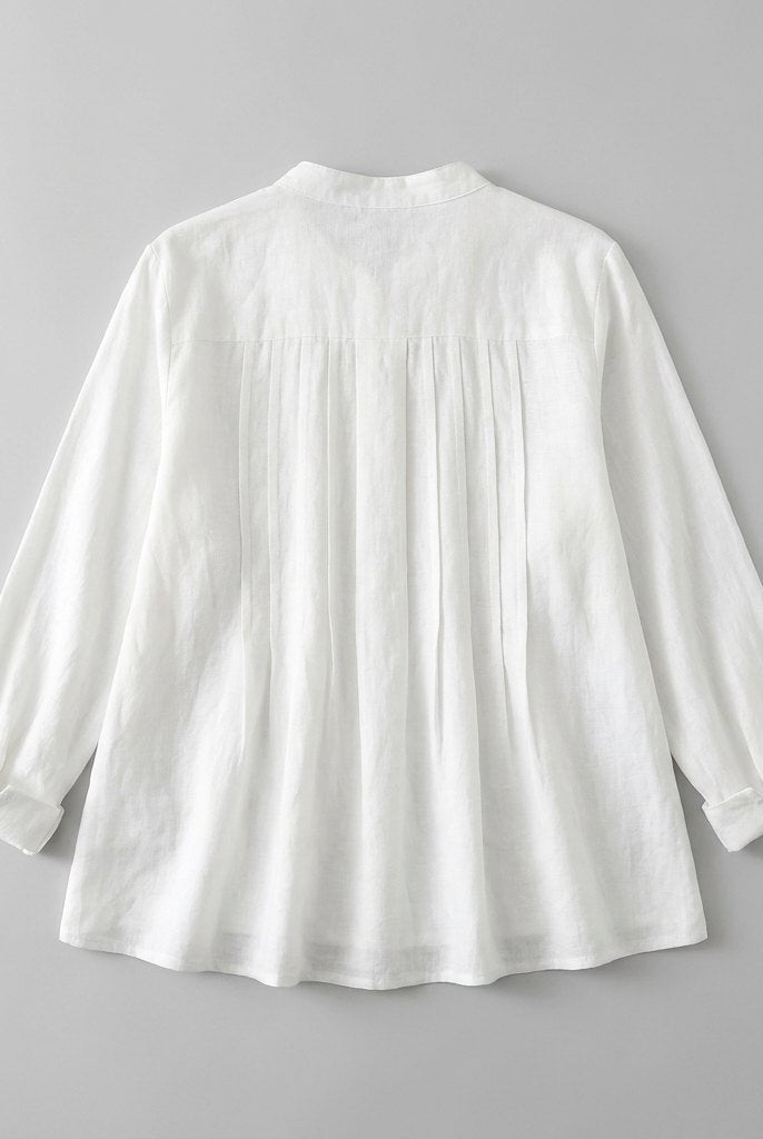 Lina Women's Tunic | Organic Linen, Loose Fit Tunic Top 8