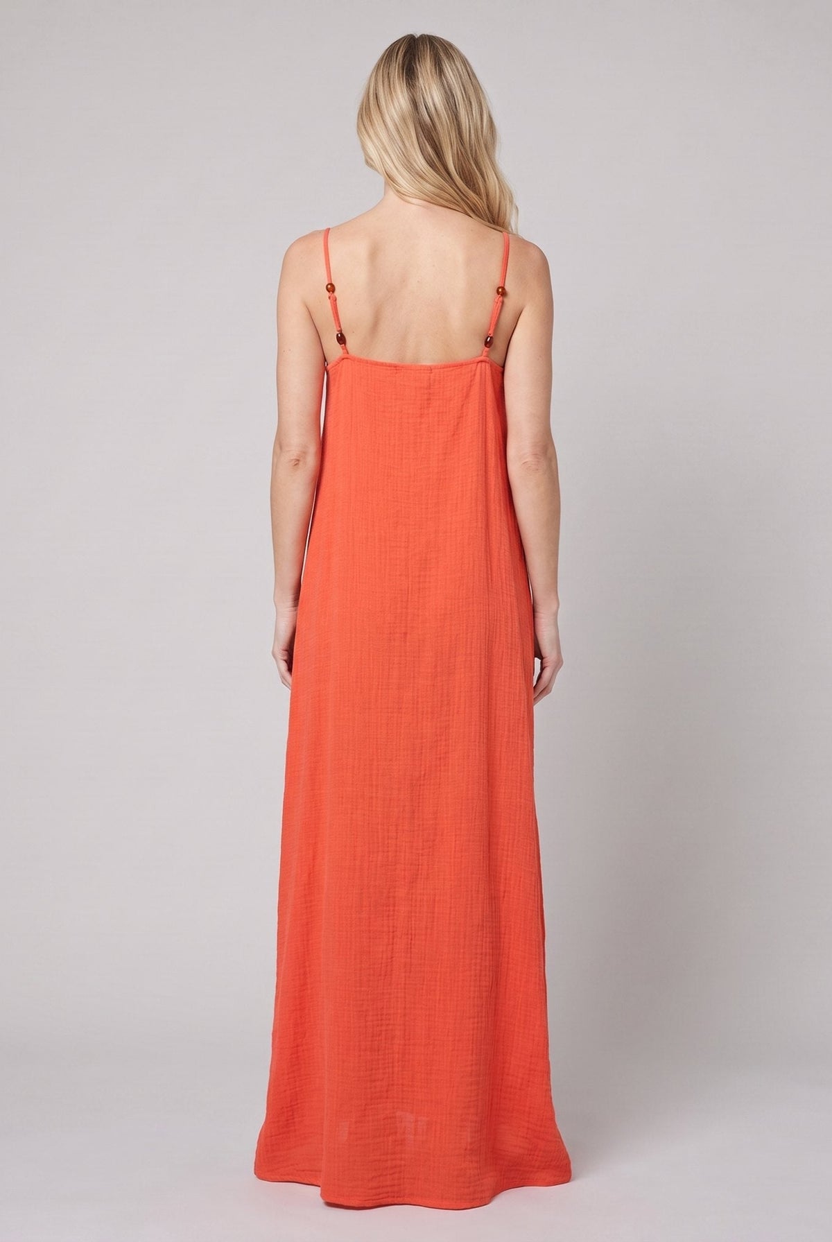 Liora Beach Cover Up Dress | Breathable Cotton Gauze, Adjustable Straps 3