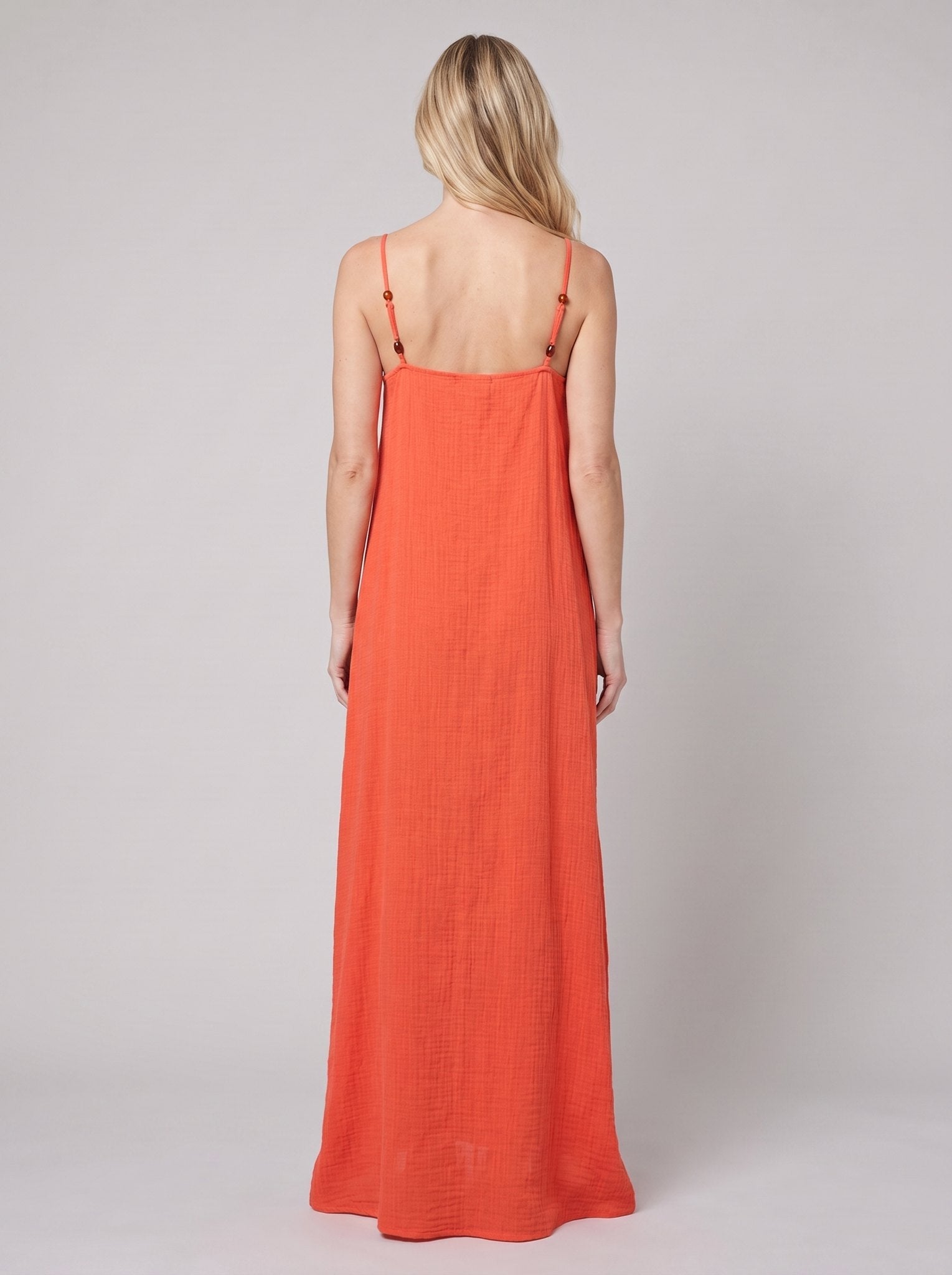 Liora Beach Cover Up Dress | Breathable Cotton Gauze, Adjustable Straps 3