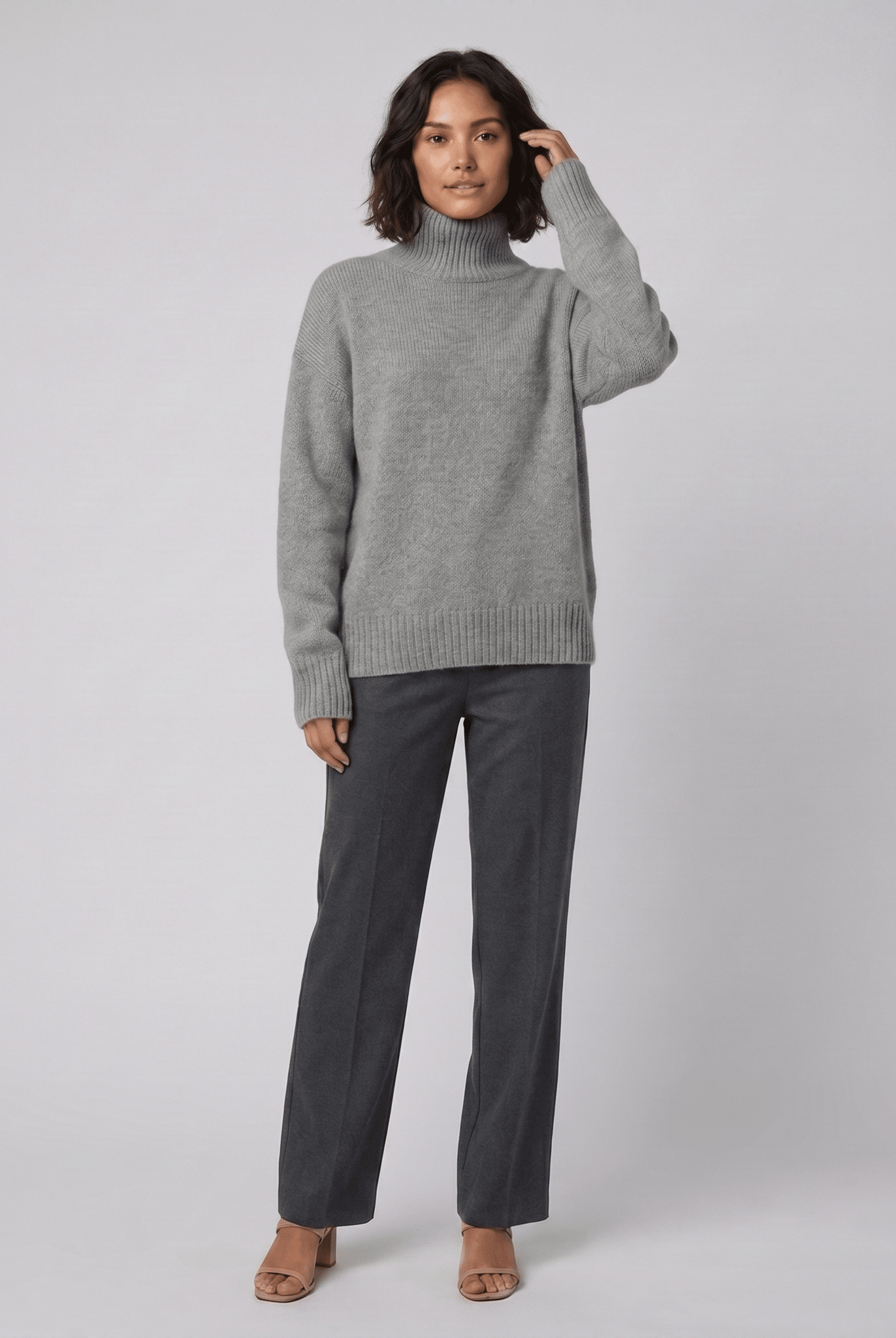 Liora Cashmere Sweater | Soft Turtleneck, Classic Fit for Women 1