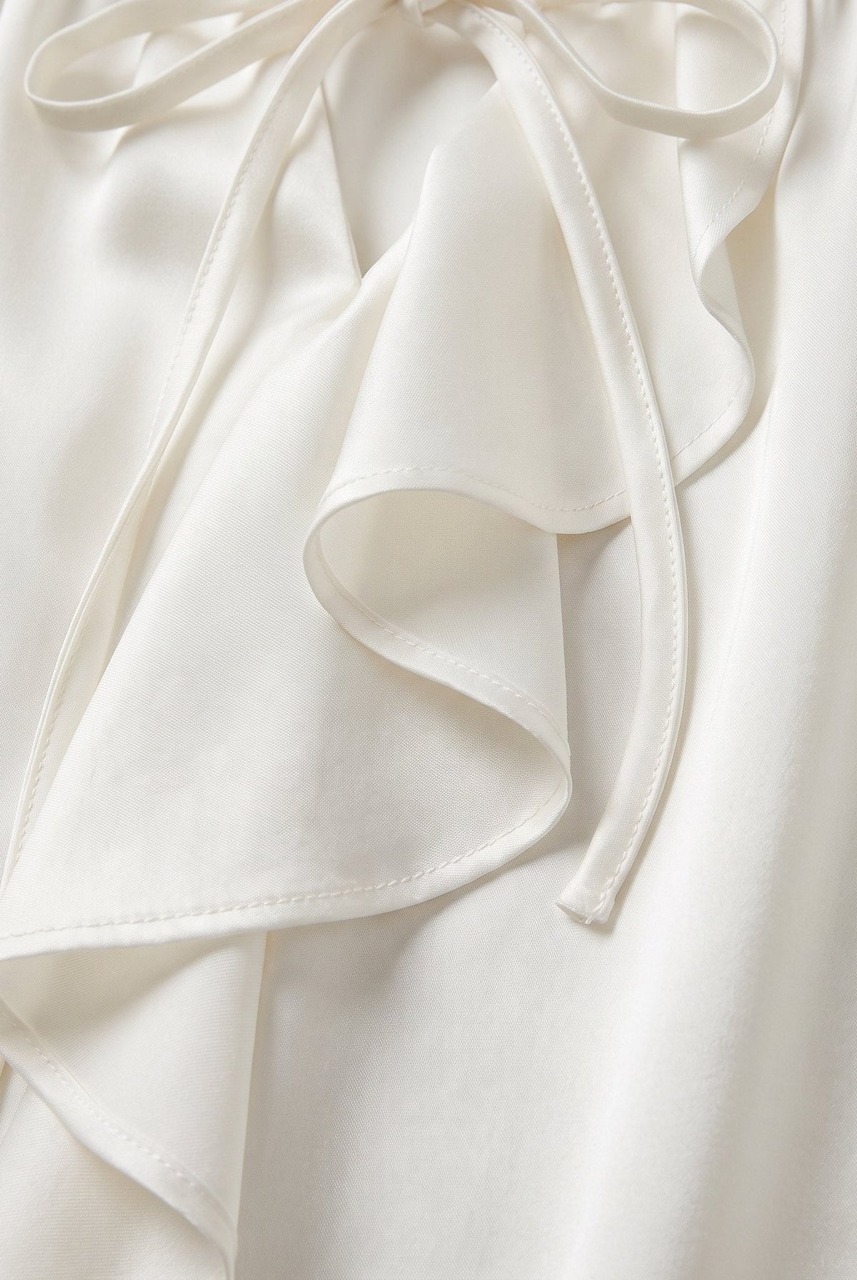 Liora Silk Blouse | Ruffle Trim, Adjustable Sleeves 6
