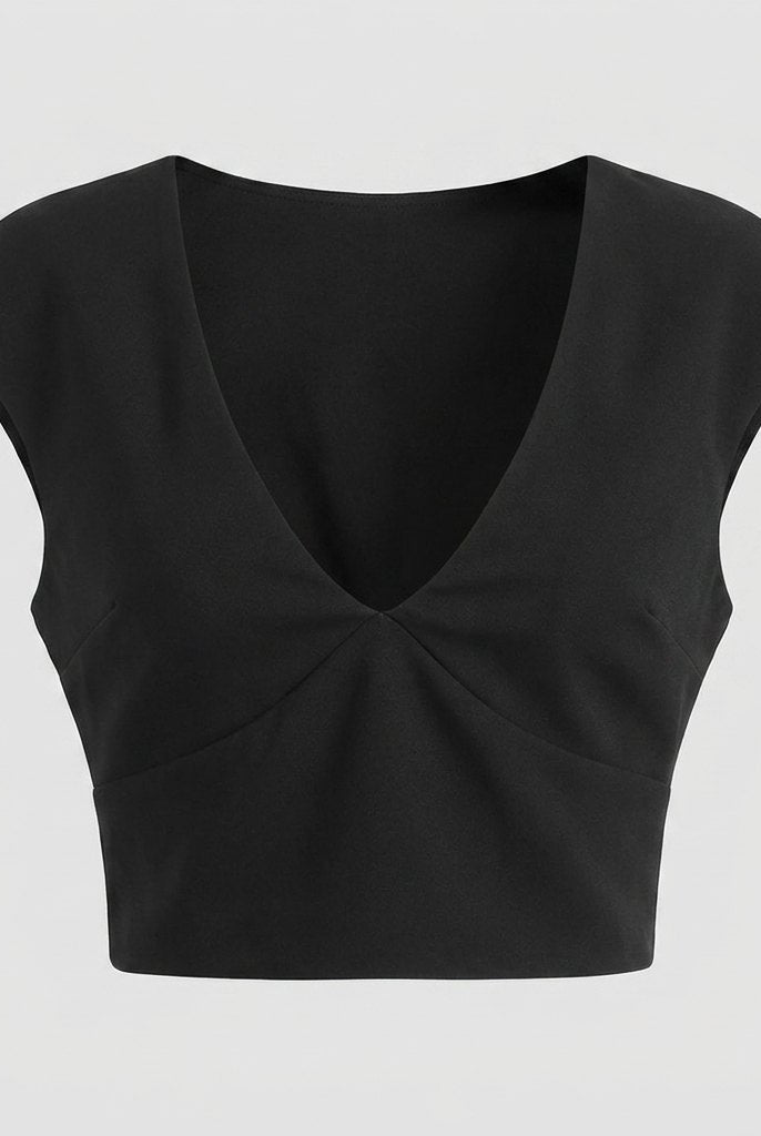 Liora Women's Blouse | V Neck, Cap Sleeve, Mid-Weight Polyester 3