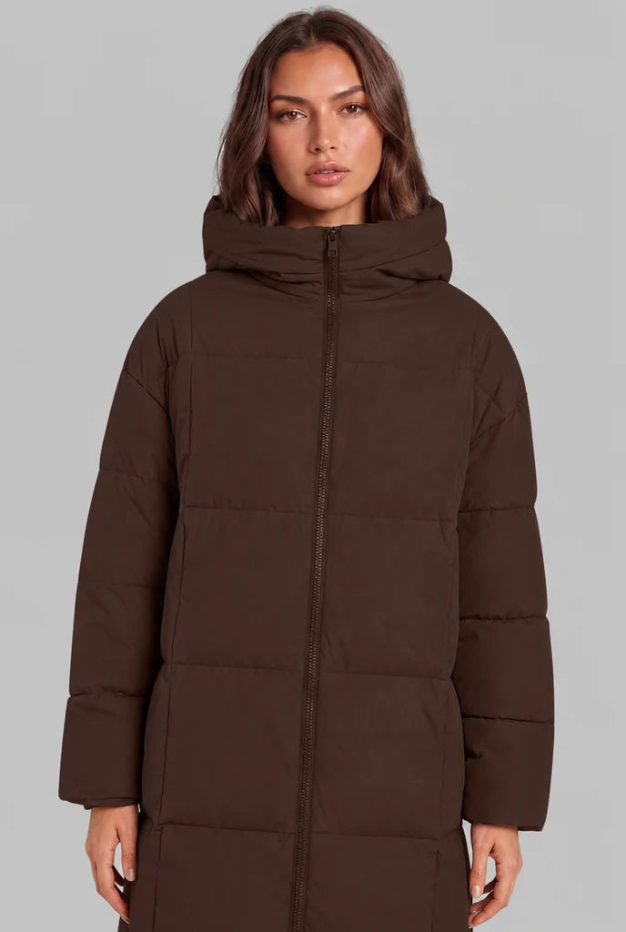 Long Hooded Puffer Coat 1