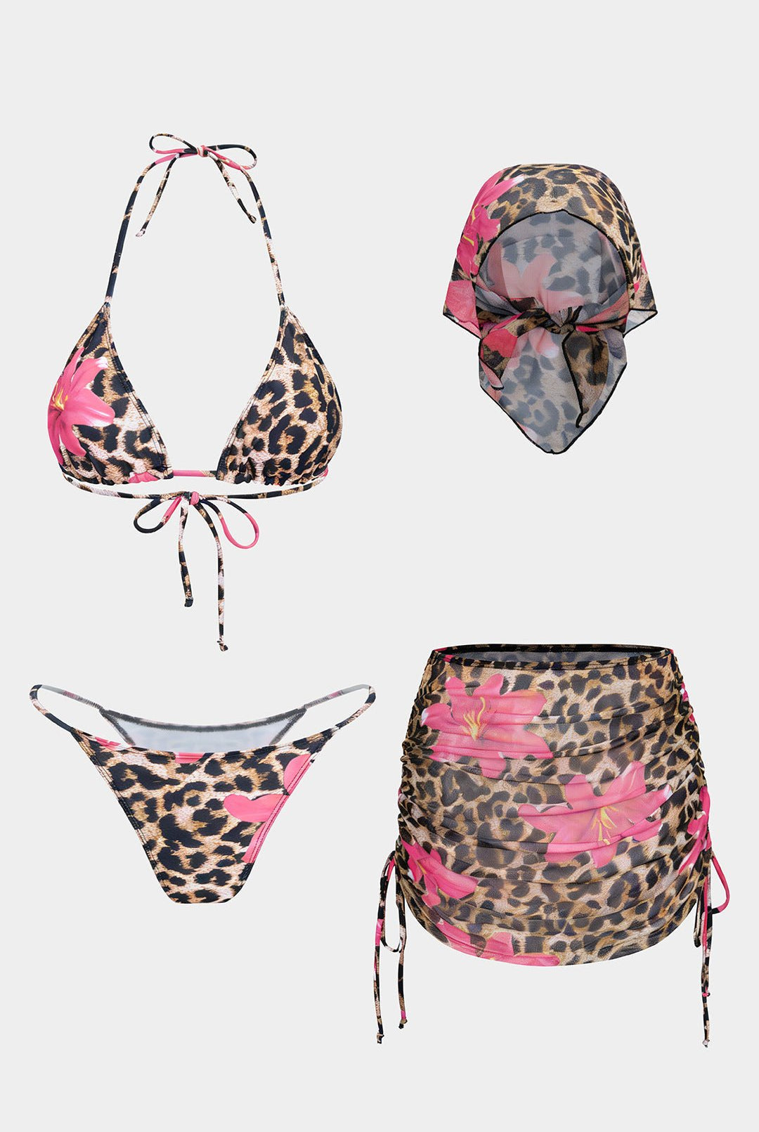 Luna Tie-Up Bikini Set | Unique Print, Comfortable Polyester 1