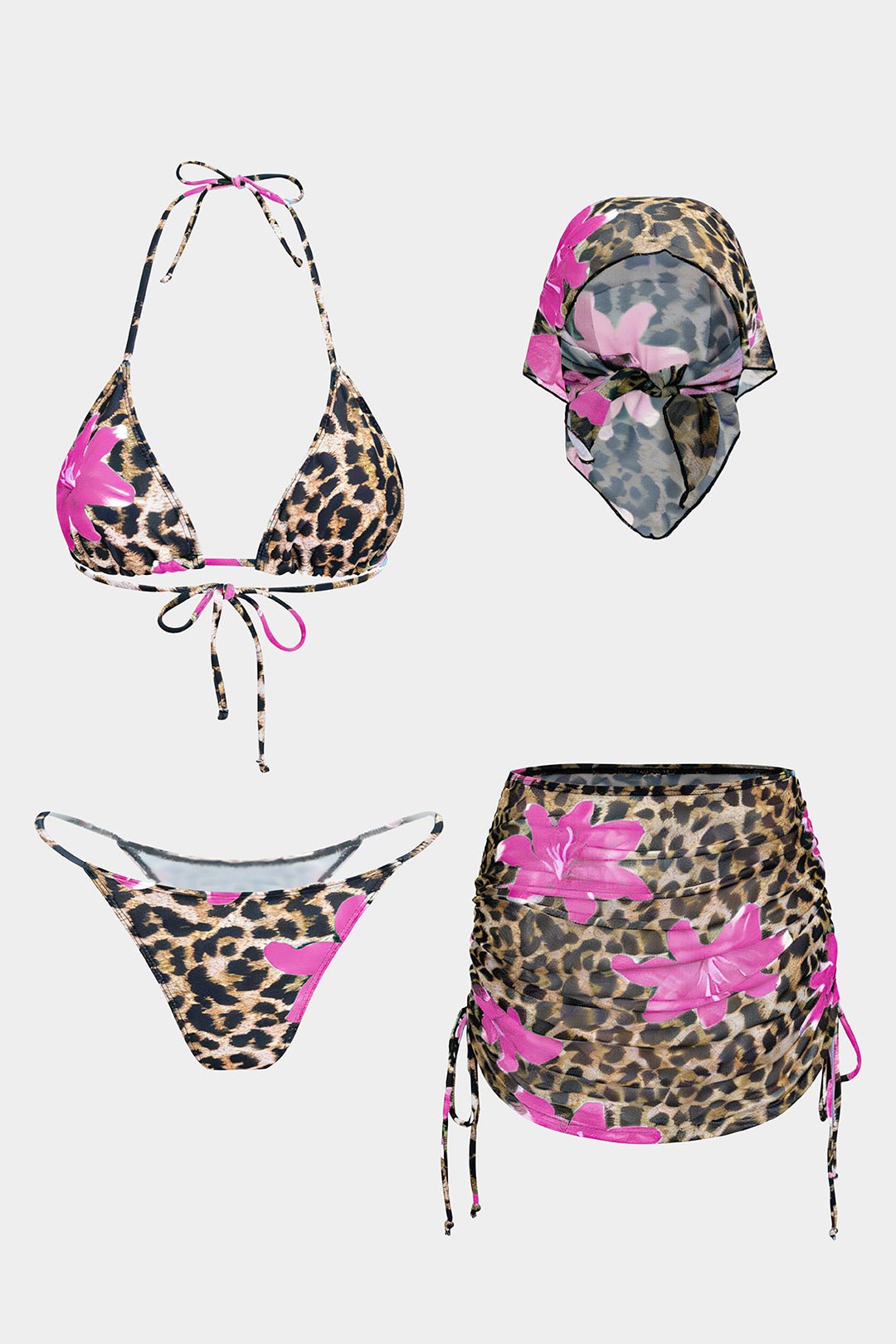 Luna Tie-Up Bikini Set | Unique Print, Comfortable Polyester 4
