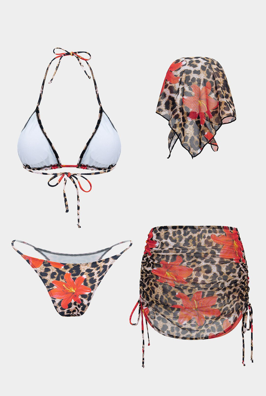 Luna Tie-Up Bikini Set | Unique Print, Comfortable Polyester 5