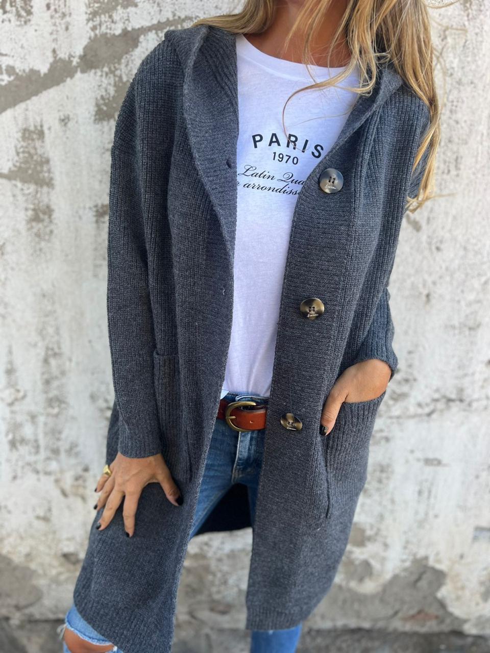 Mara Long Cardigan | Soft Draped Open Front Layering for Women 1