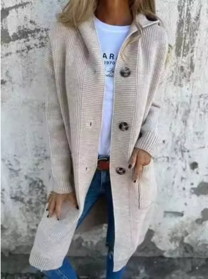 Mara Long Cardigan | Soft Draped Open Front Layering for Women 5