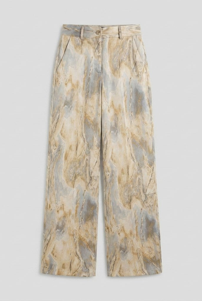 Mira High Waisted Pants | Marble Print, Soft Fabric, Full-Length 5