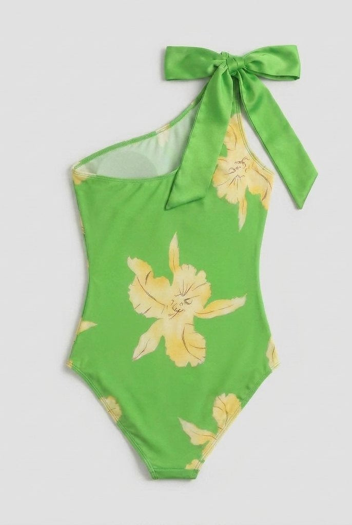 Mira One-Piece Swimsuit | Retro Floral Design, High Stretch 1