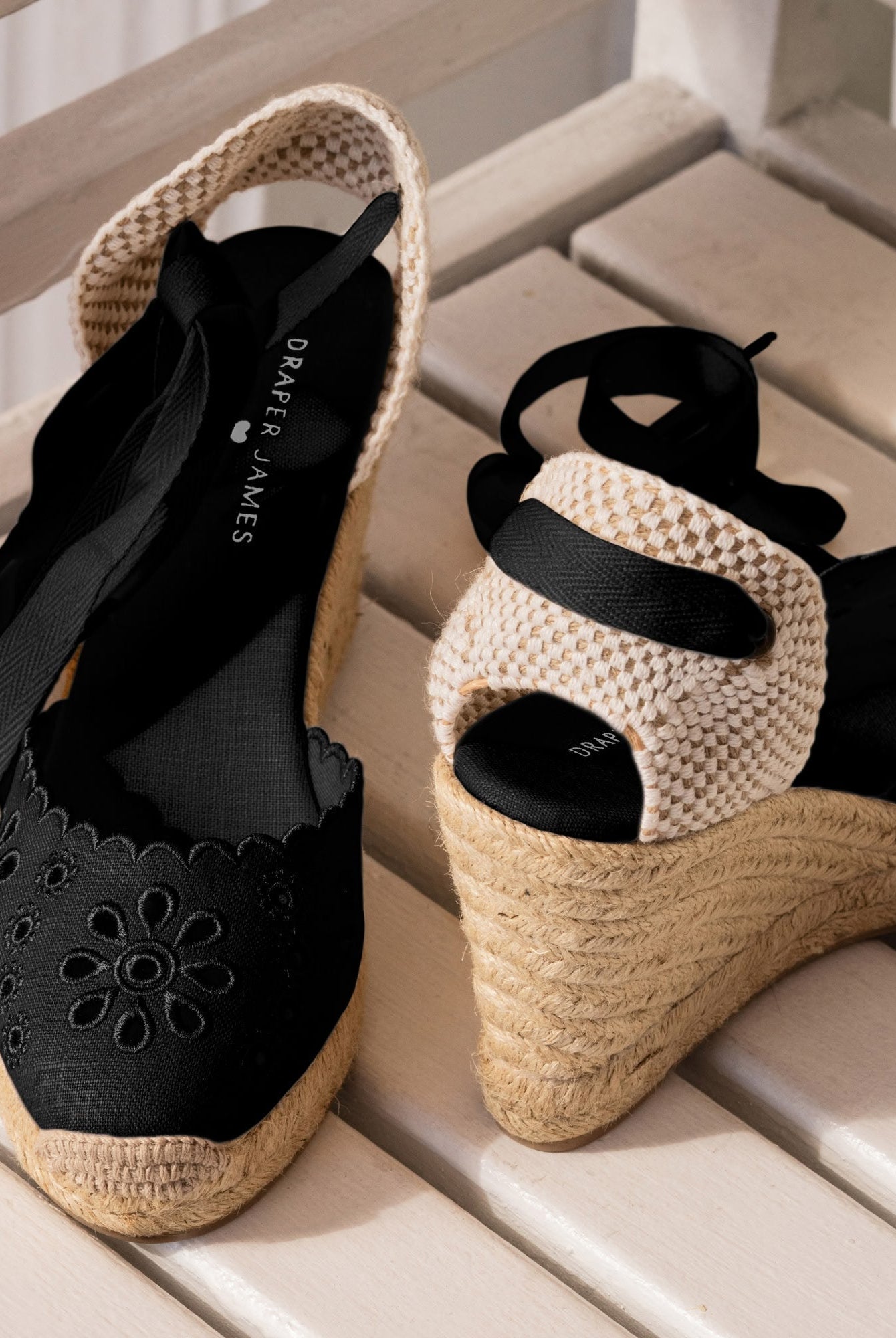 Mira Wedge Espadrille | 100% Linen, Jute Wrapped Heel, Womens Espadrille Wedges 3