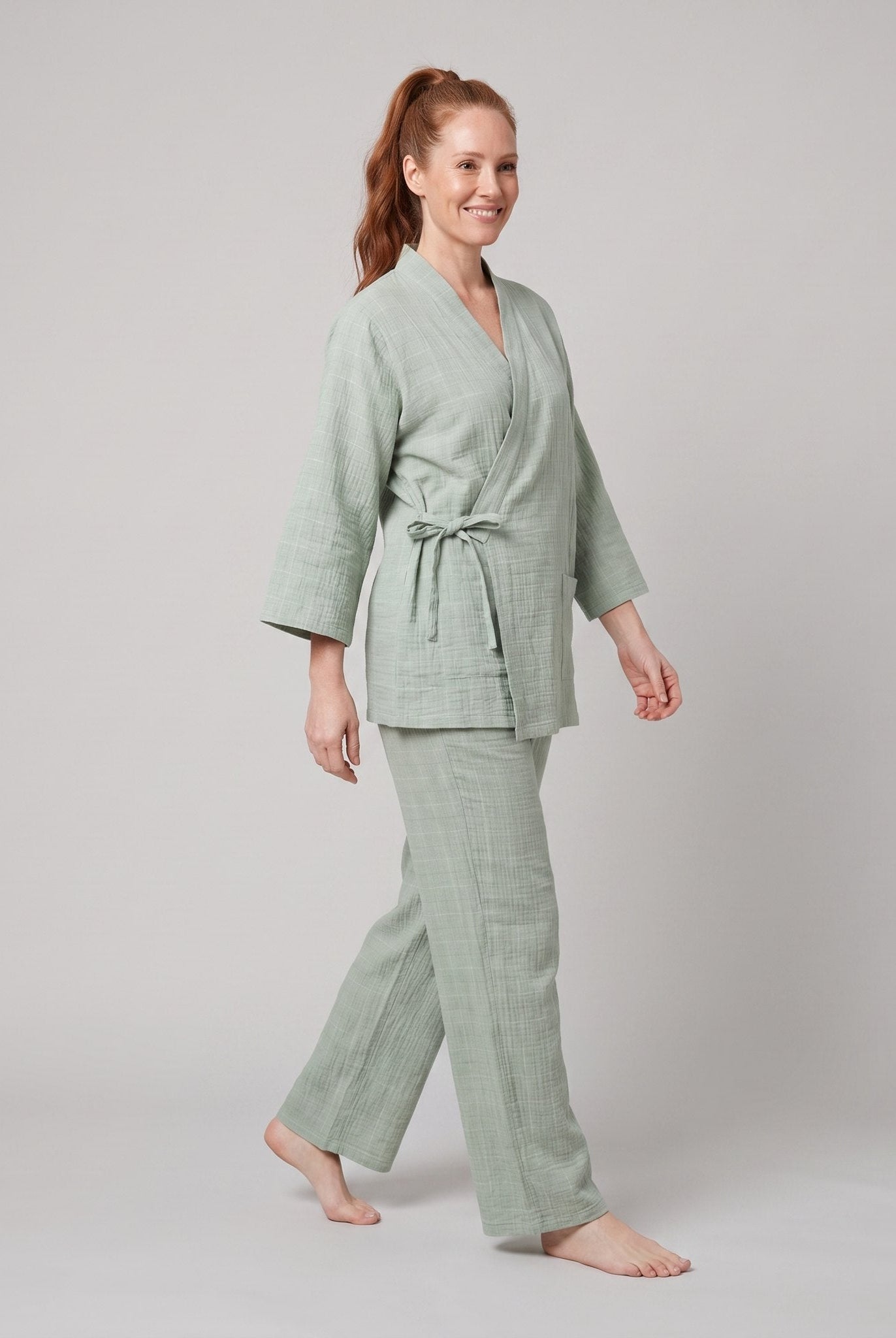 Nara Linen Wrap Set | Lightweight, Kimono-Inspired, Relaxed Fit 2