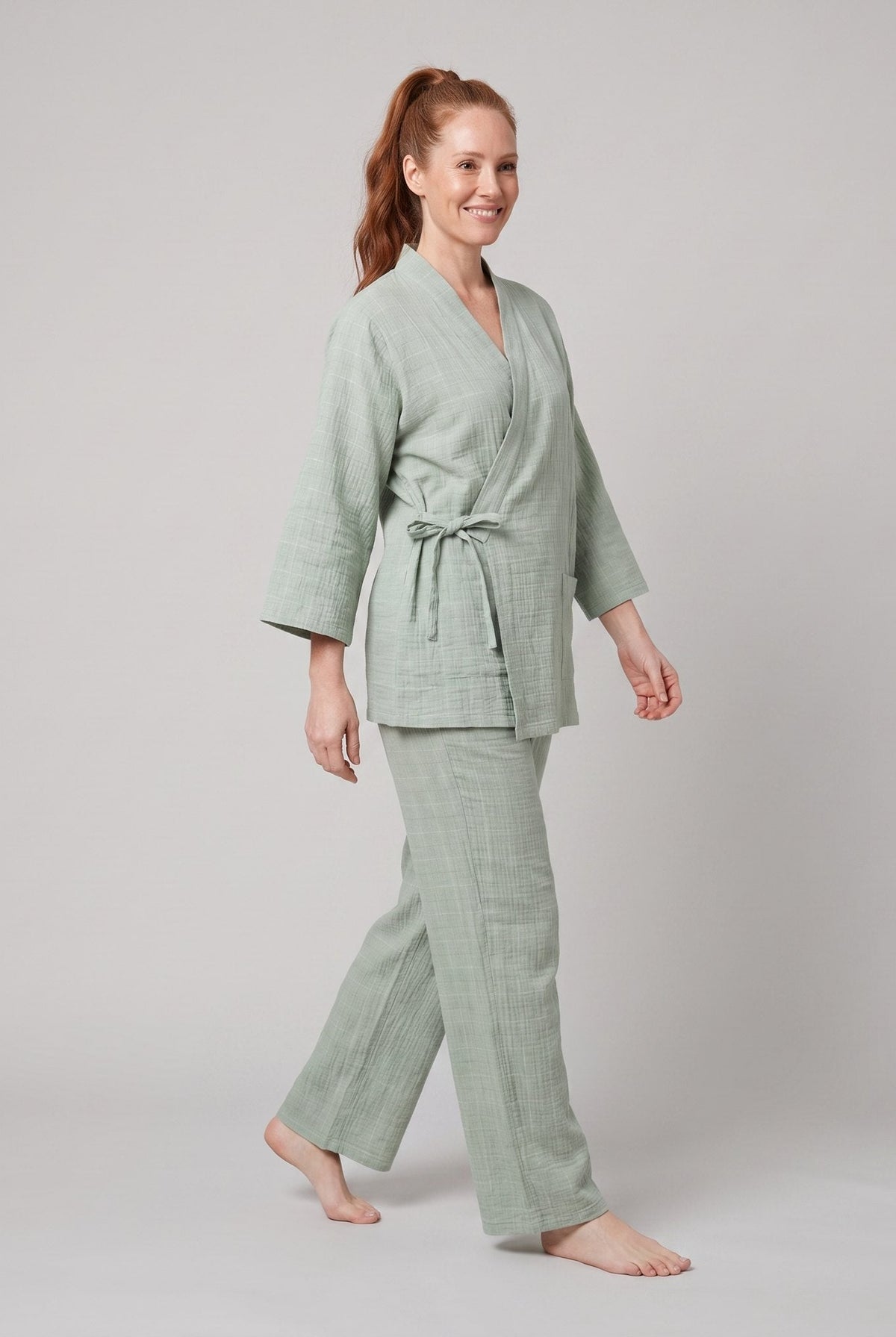 Nara Linen Wrap Set | Lightweight, Kimono-Inspired, Relaxed Fit 2