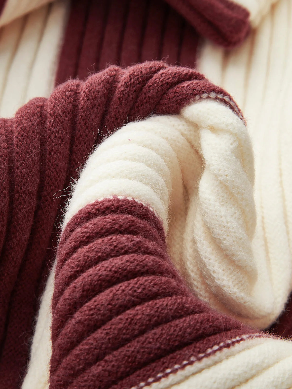 Nora Colour-Block Sweater for Women | Ribbed Knit, Hip Length 7