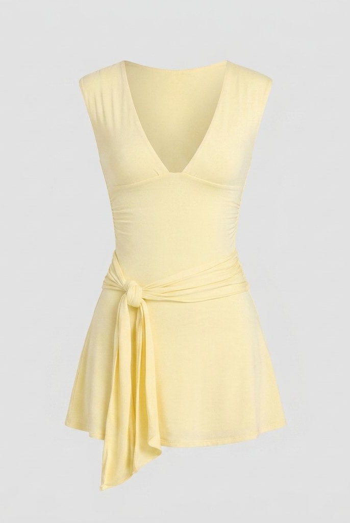 Norela Women's Dress | Modal Wrap, A-Line Silhouette, Plunge Neckline 4
