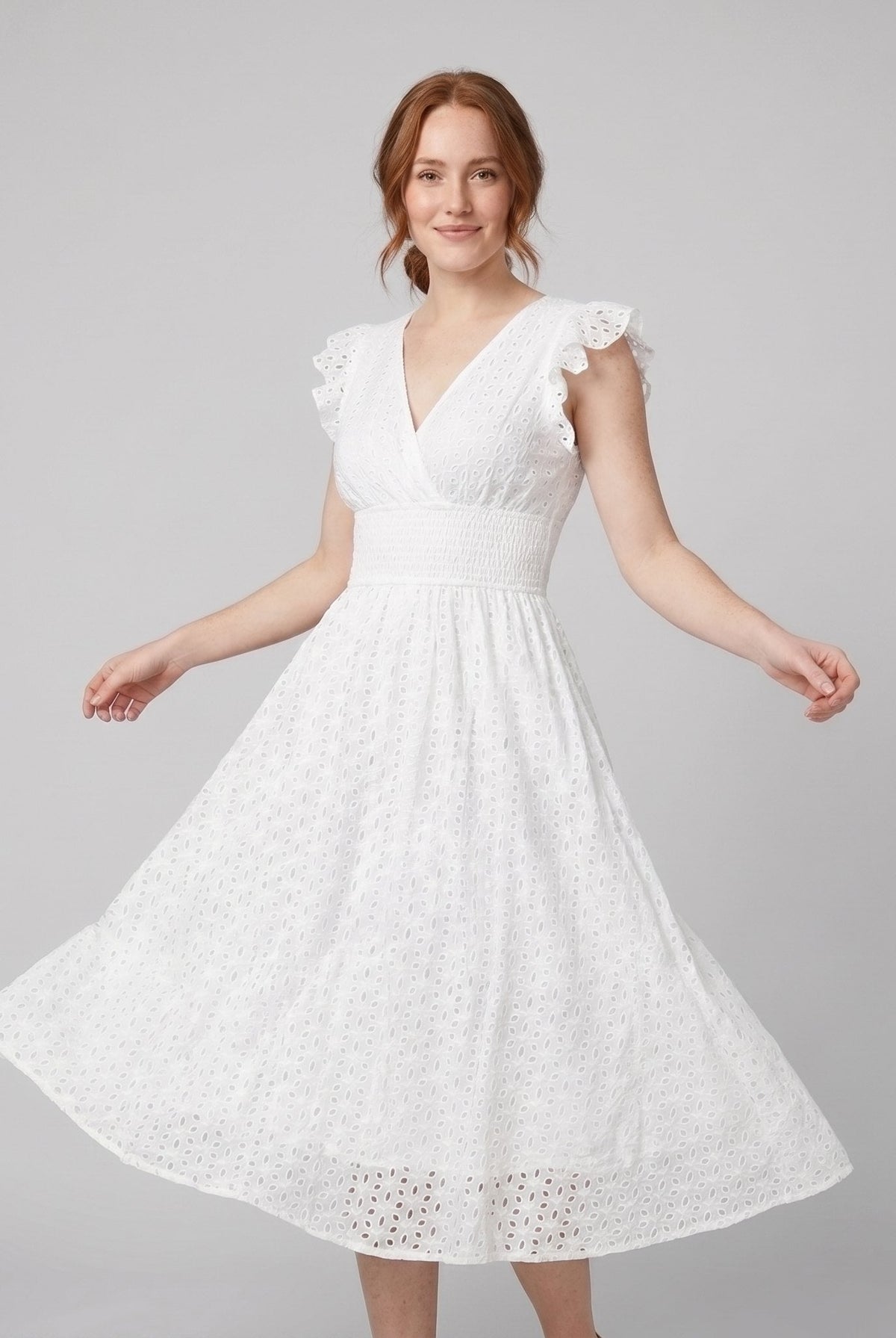 Pavia Flutter Sleeve Dress | Lightweight Summer Wedding Guest Dresses 1
