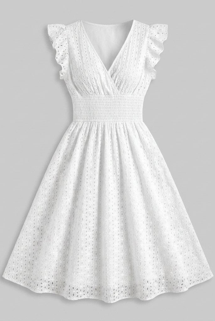 Pavia Flutter Sleeve Dress | Lightweight Summer Wedding Guest Dresses 2
