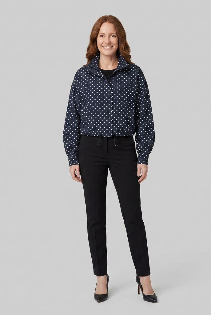 Pavia Polka Dot Jacket | Lightweight, Transitional Outerwear 1