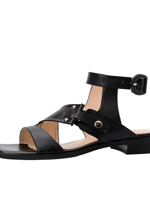 Pavla Leather Sandal | Genuine Leather, Adjustable Ankle Strap 0