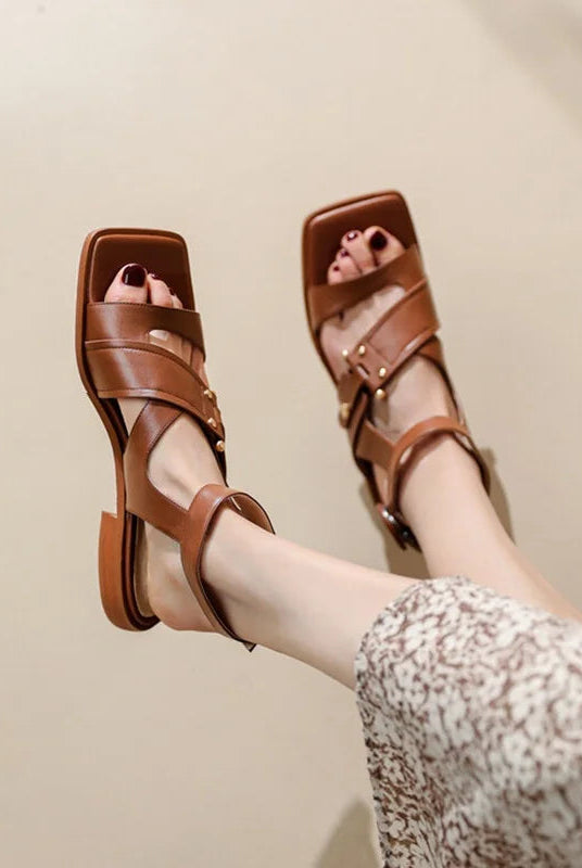 Pavla Leather Sandal | Genuine Leather, Adjustable Ankle Strap 6