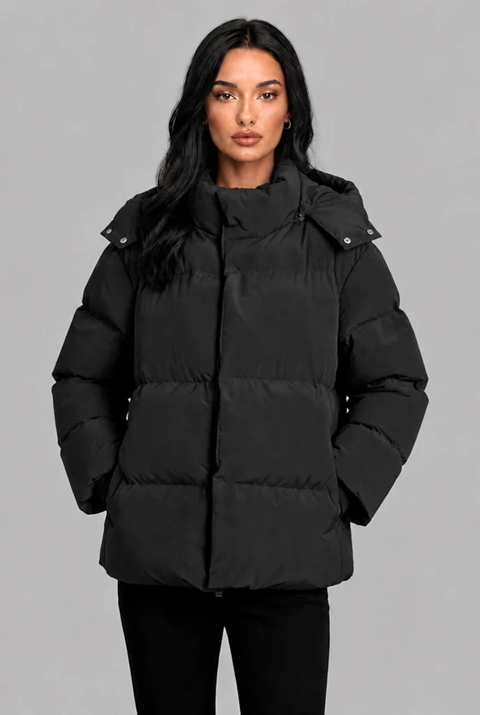 Puffer Jacket with Snap Hood 6